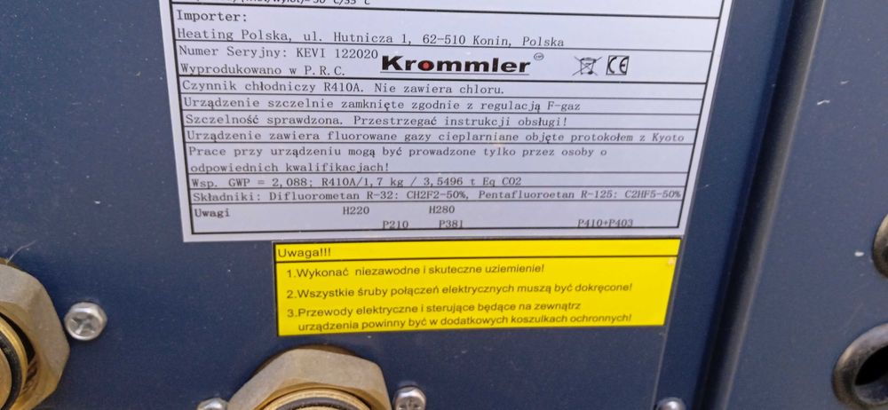 Pompa ciepła powietrze - woda KROMMLER Evi 10kW