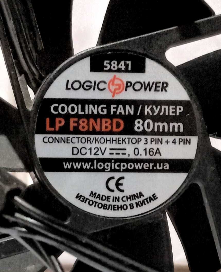 Вентилятор для корпусу 80mm LogicPower (5841)