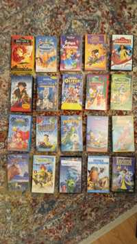 Kasety VHS bajki Disneya stare 20 sztuk  filmy