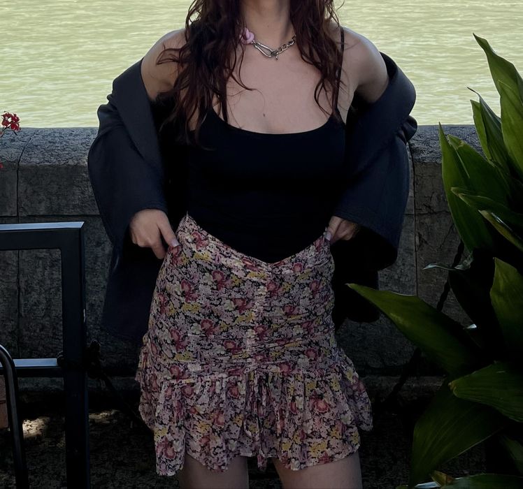 Спідниця міні в квіточку