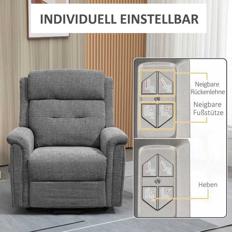 Fotel elektryczny rozkładany na płasko z funkcją ułatwiania wstawania
