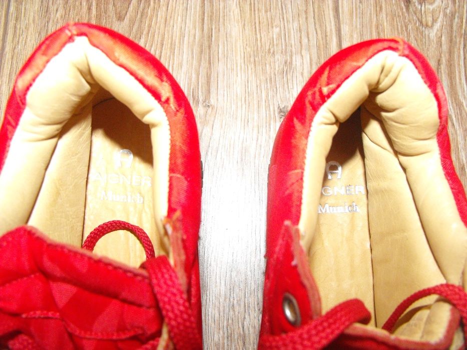 Buty AIGNER MUNICH 35/35.5 22.5cm buty czerwone wysokie stan Idealny