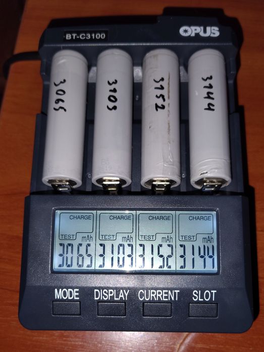 18650 Samsung 32E, Panasonic, LG 3000, 3100, 3200 mAh тестовані.