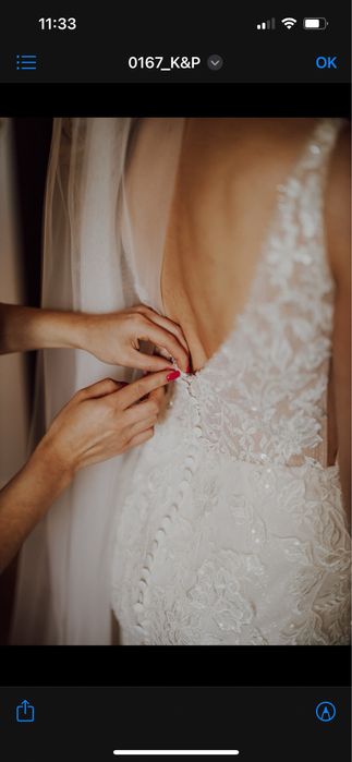 Suknia ślubna rybka