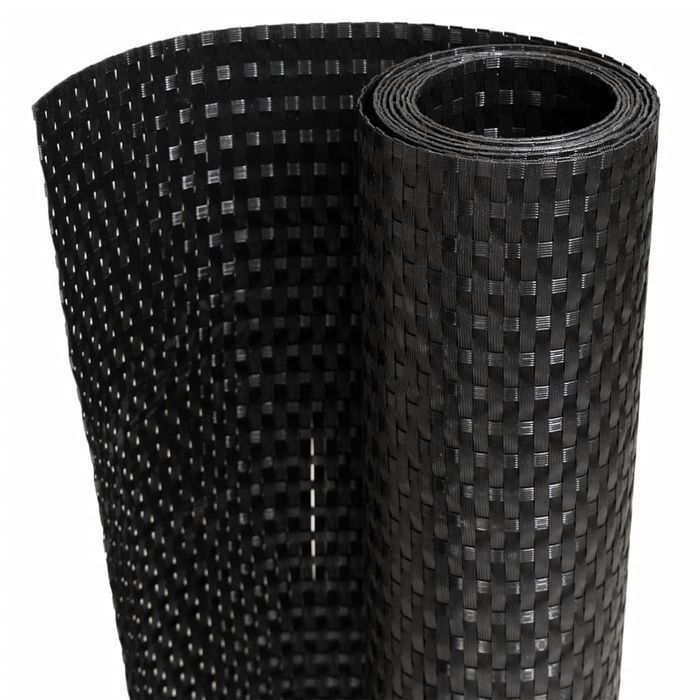 vidaXL Parawany balkonowe, 10 szt., czarne, 255x19 cm, rattan PE