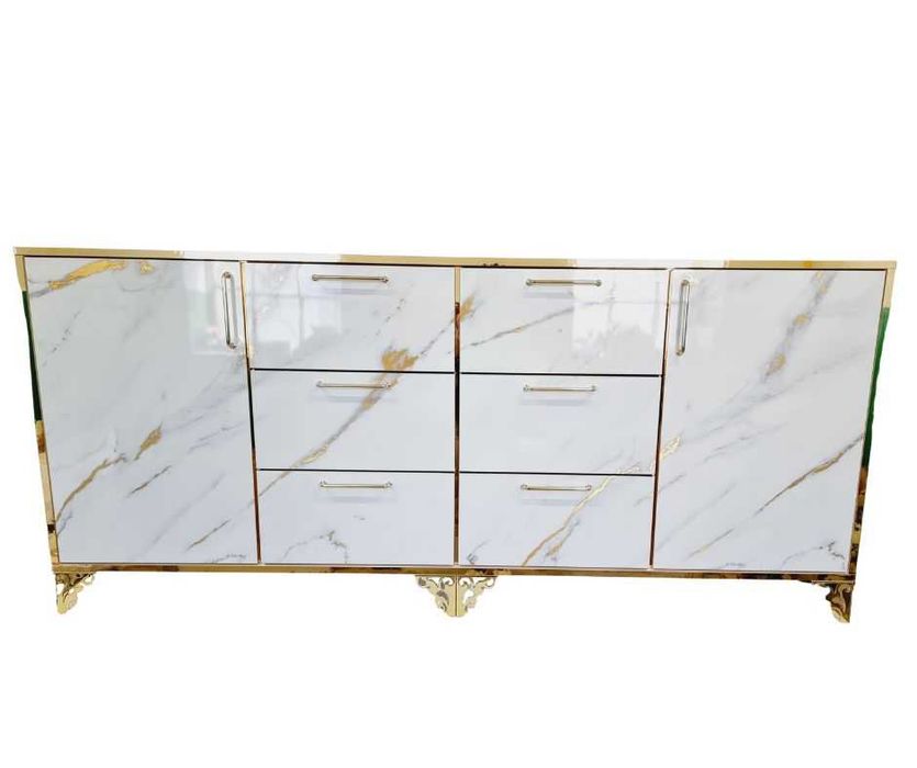 Ekskluzywna komoda Glamour 200cm model GLAV GOLD - producent