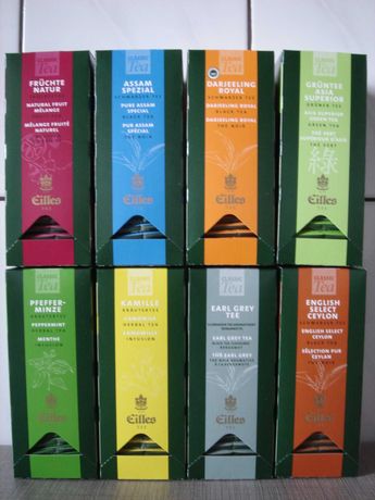 Herbata ekspresowa firmy EILLES - zestaw 8 różnych opakowań