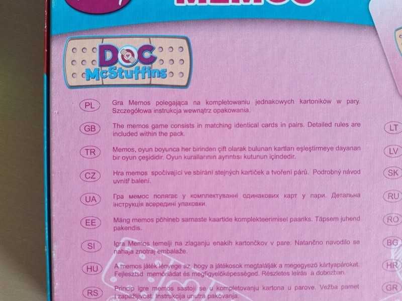 Klinika dla pluszaków, Memos, Disney Trefl