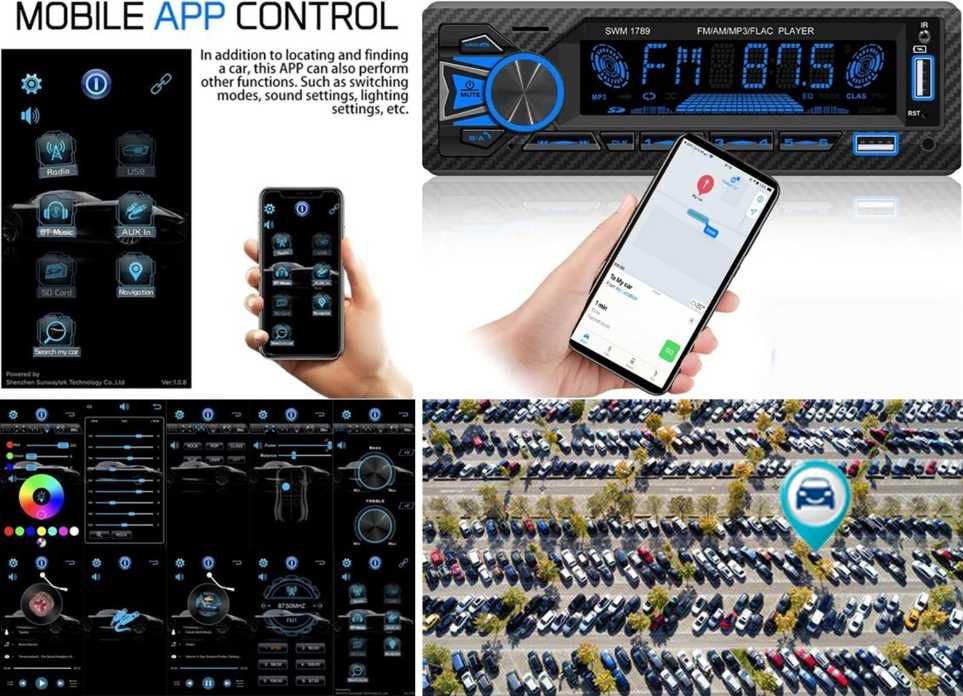 Autoradio Bluetooth microSD USB AUX