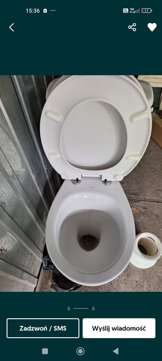Sedes WC ze spłuczka możliwość dowozu