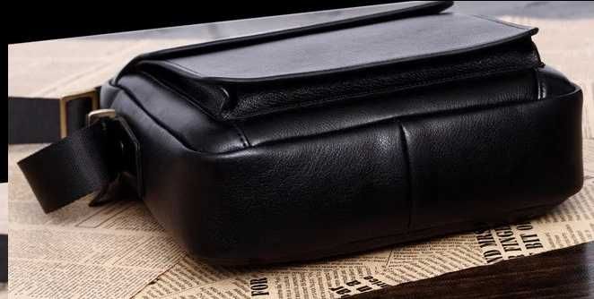 Мужская новая сумка через плечо кожаная барсетка планшетка Поло Polo