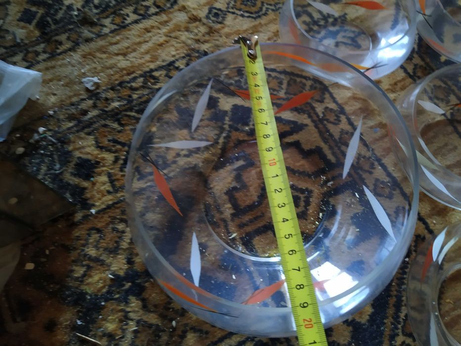 Wazon komplet zestaw szkło miska