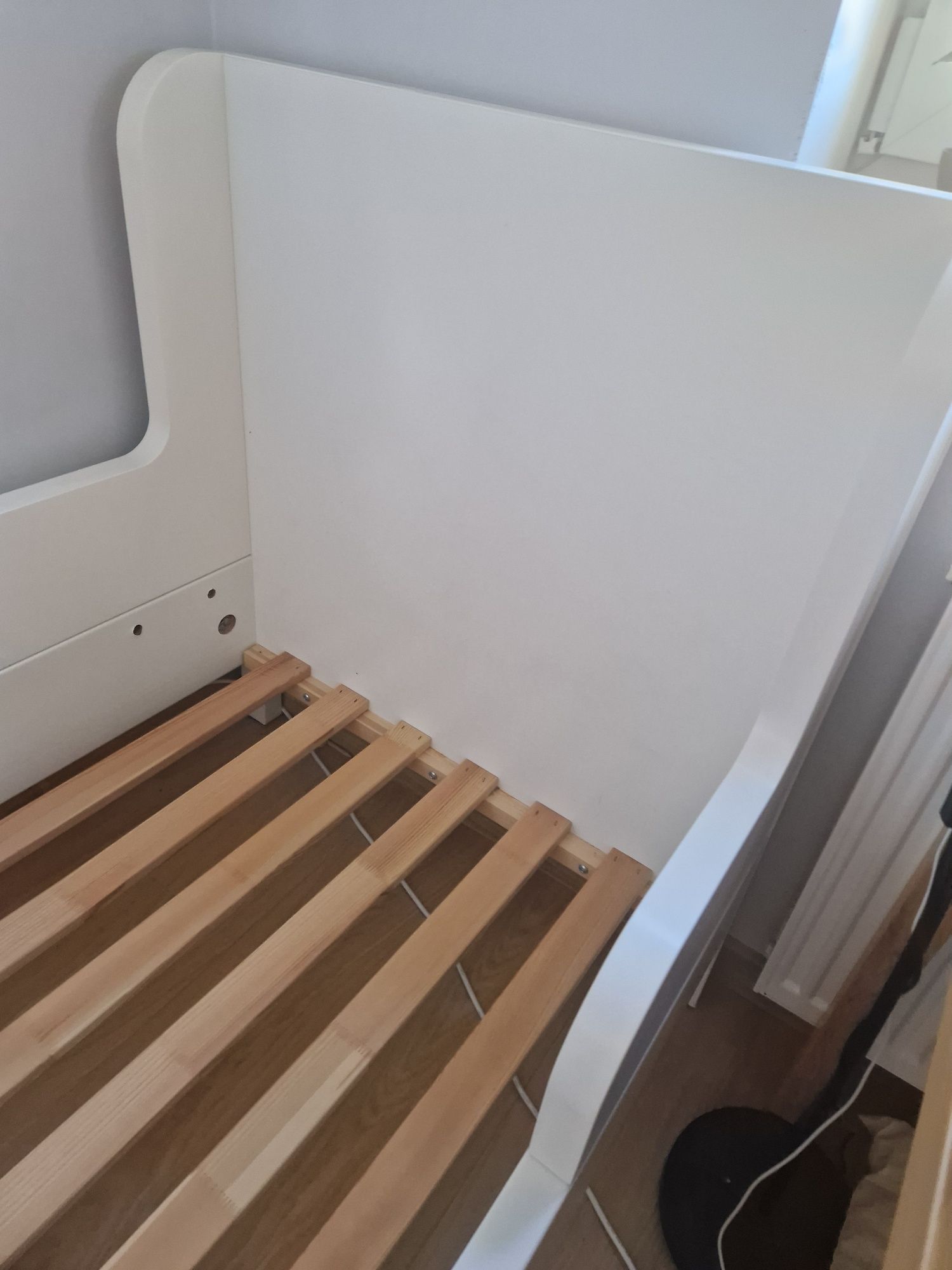 Łóżko Ikea pojedyńcze białe Busunge 80x200 cm ikea
