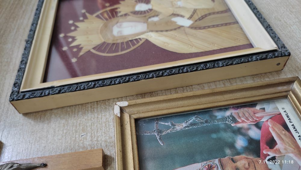 Ikona Marki Boskiej z Częstochowy zestaw koledowy, obrazek z drewna