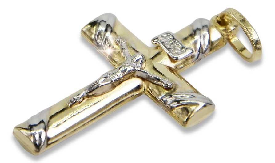 Złoty krzyżyk Katolicki 14k 585 zawieszka ctc002yw Wrocław biżuteria