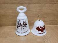 Dzwonki ceramiczne, dwa dzwonki pamiątki, kolekcja - Macocha