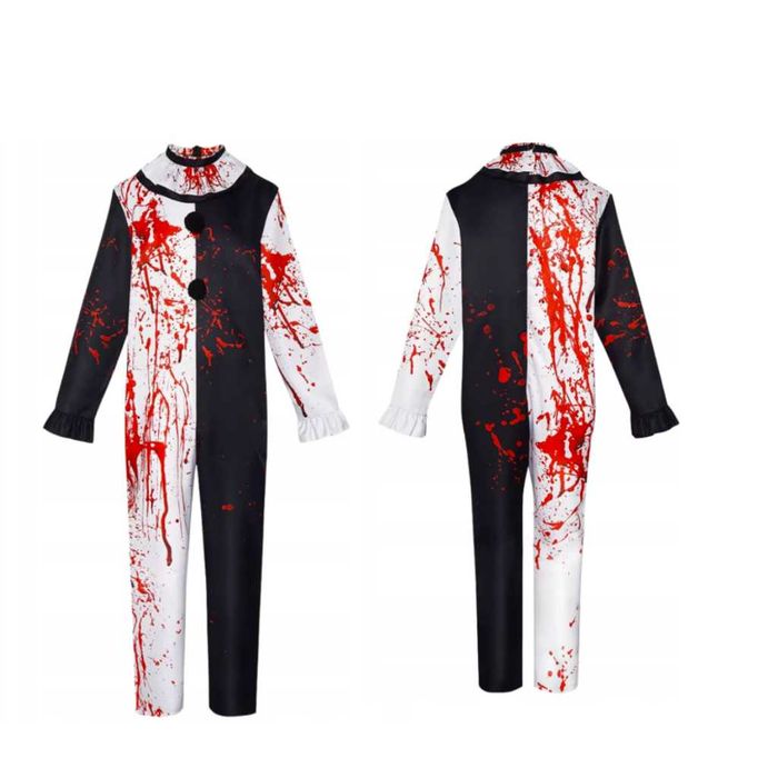 Strój Przebranie Klaun Arlekin Błazen Terrifier Halloween  170 176 M L