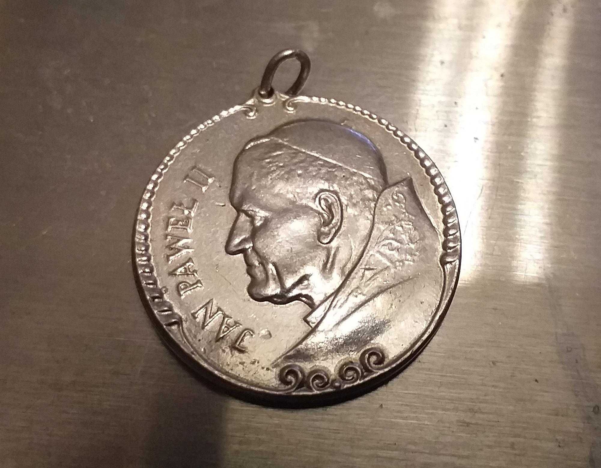 Medalik Jan Paweł II 600 lat srebro Jasna Góra.