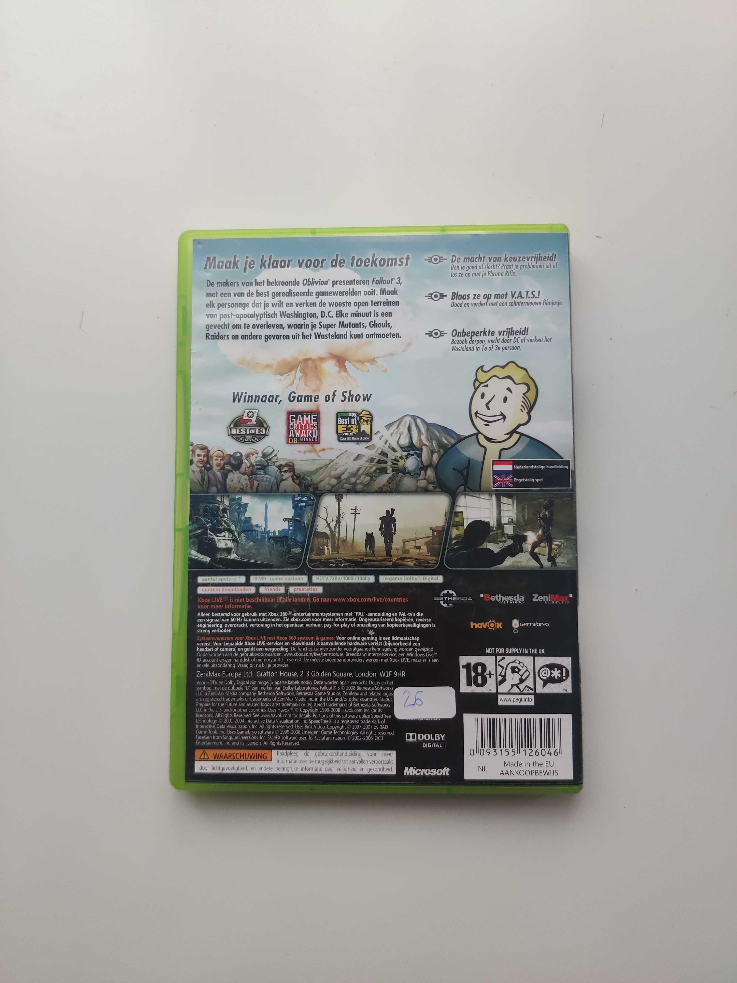 Gra Xbox360 / Xbox 360 - Fallout 3 ( Ang )