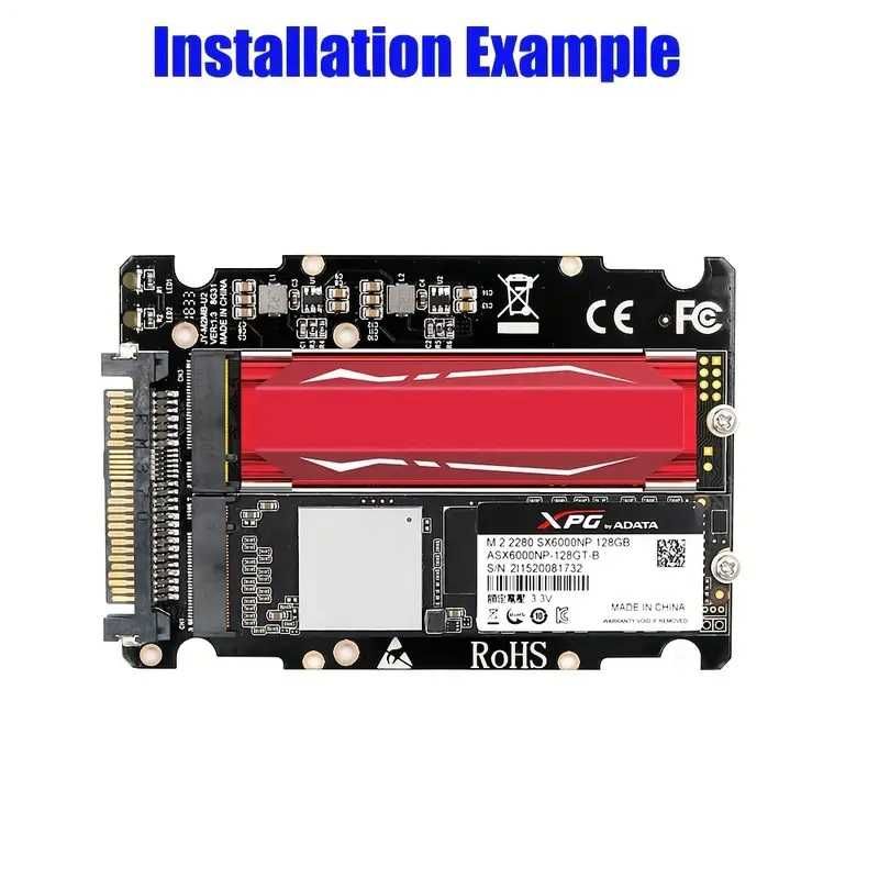 Adapter dysku M.2 SATA (NGFF) lub PCI-E (NVME) do U.2 (SFF-8639)
