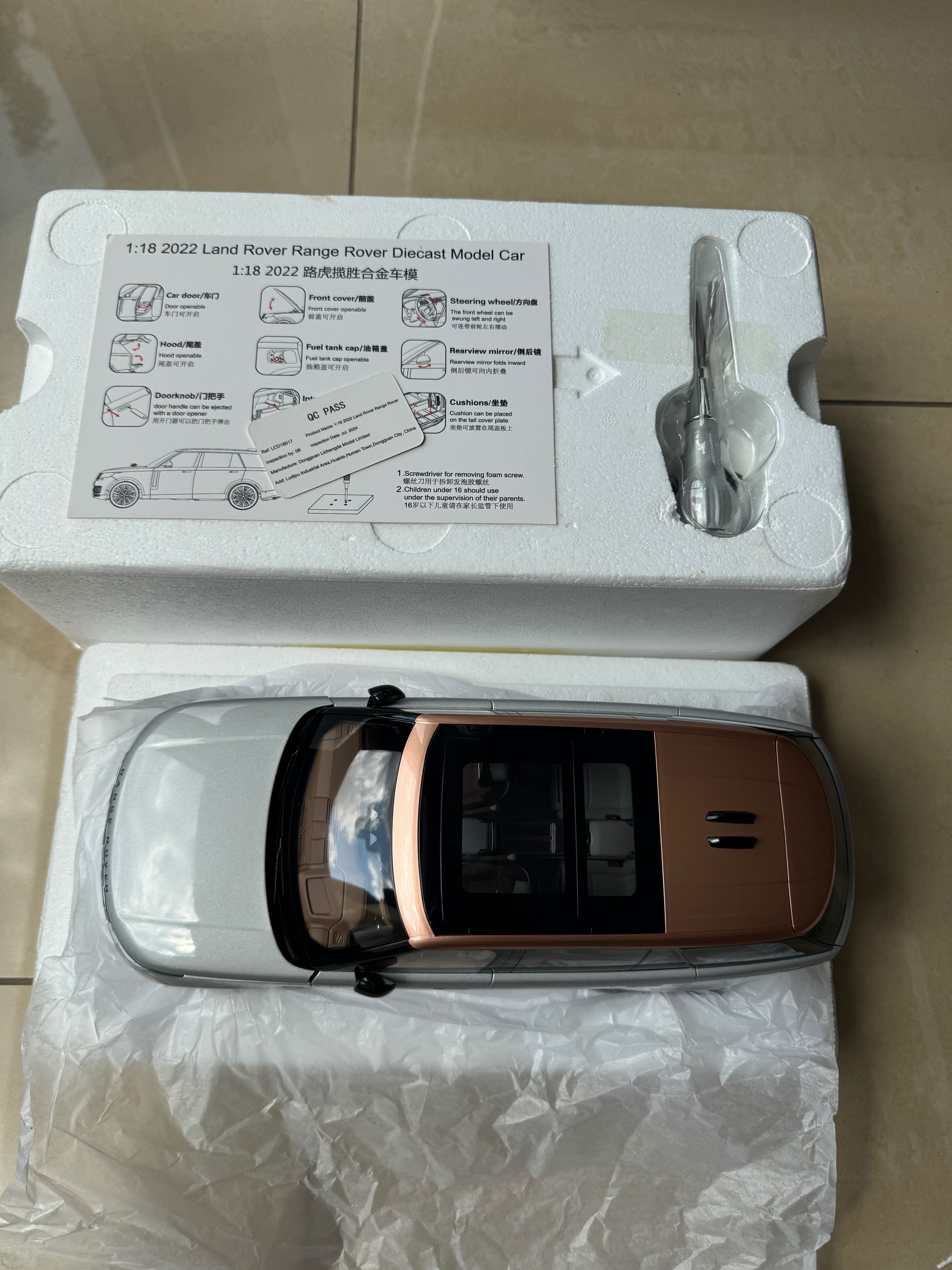 Model 1:18 Range Rover 2022, LCD Models