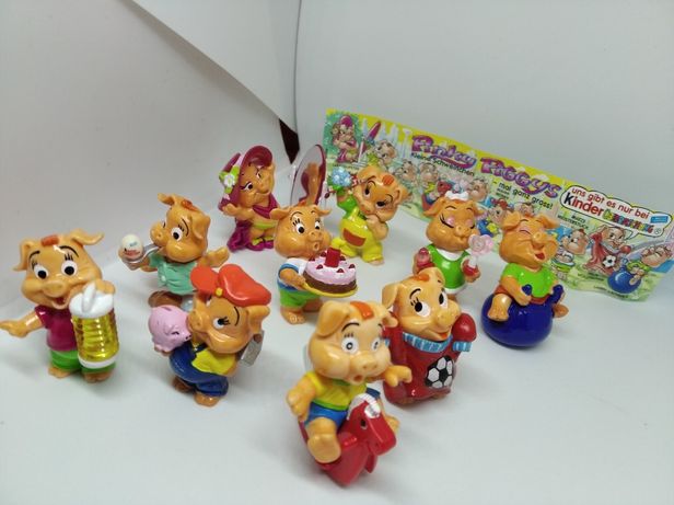 Cała seria figurki Kinder Piggys świnki rodzinka kompletna kolekcja