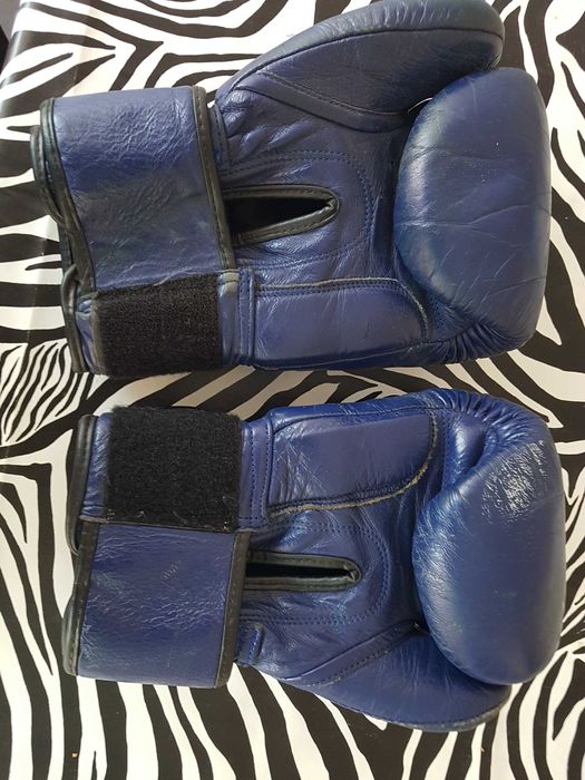 Luvas couro azul Raja Boxing
