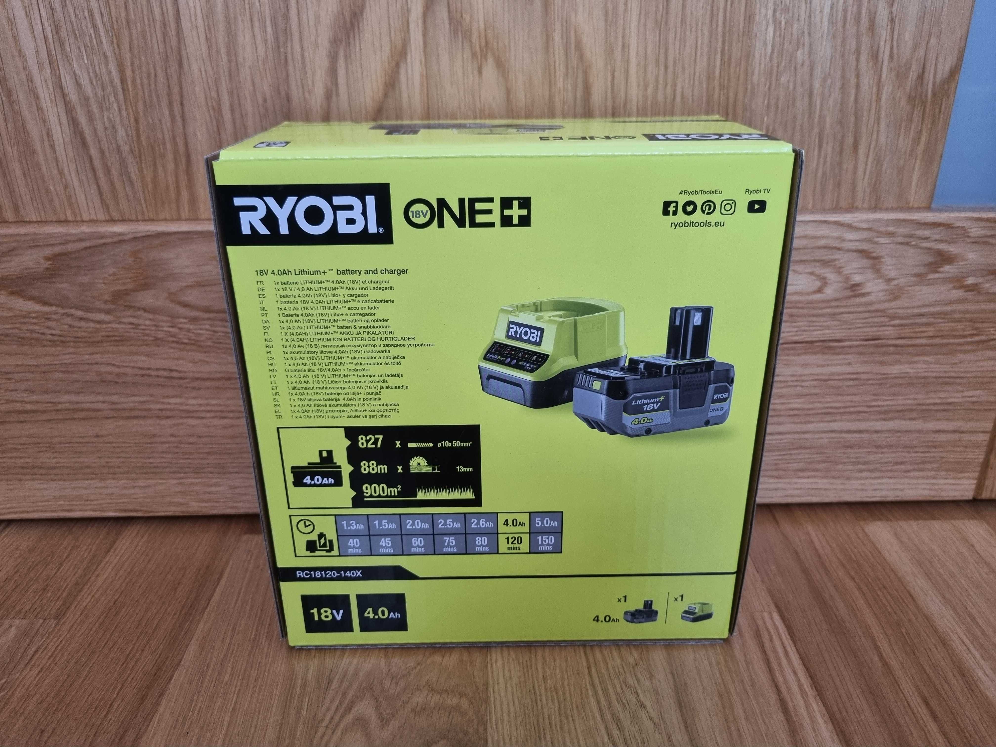 Akumulator Ryobi RC18120 4.0Ah 18V + Ładowarka