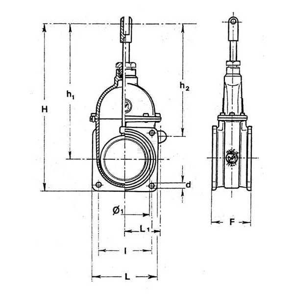 Zasuwa mechaniczna 6' MZ 4-otw., 150mm  ECO 6