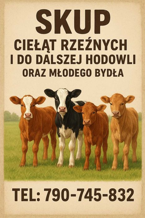 Skup Cieląt rzeźnych i bydła do dalszej hodowli