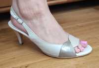KOTYL eleganckie klasyczne  sandały skóra naturalna 38