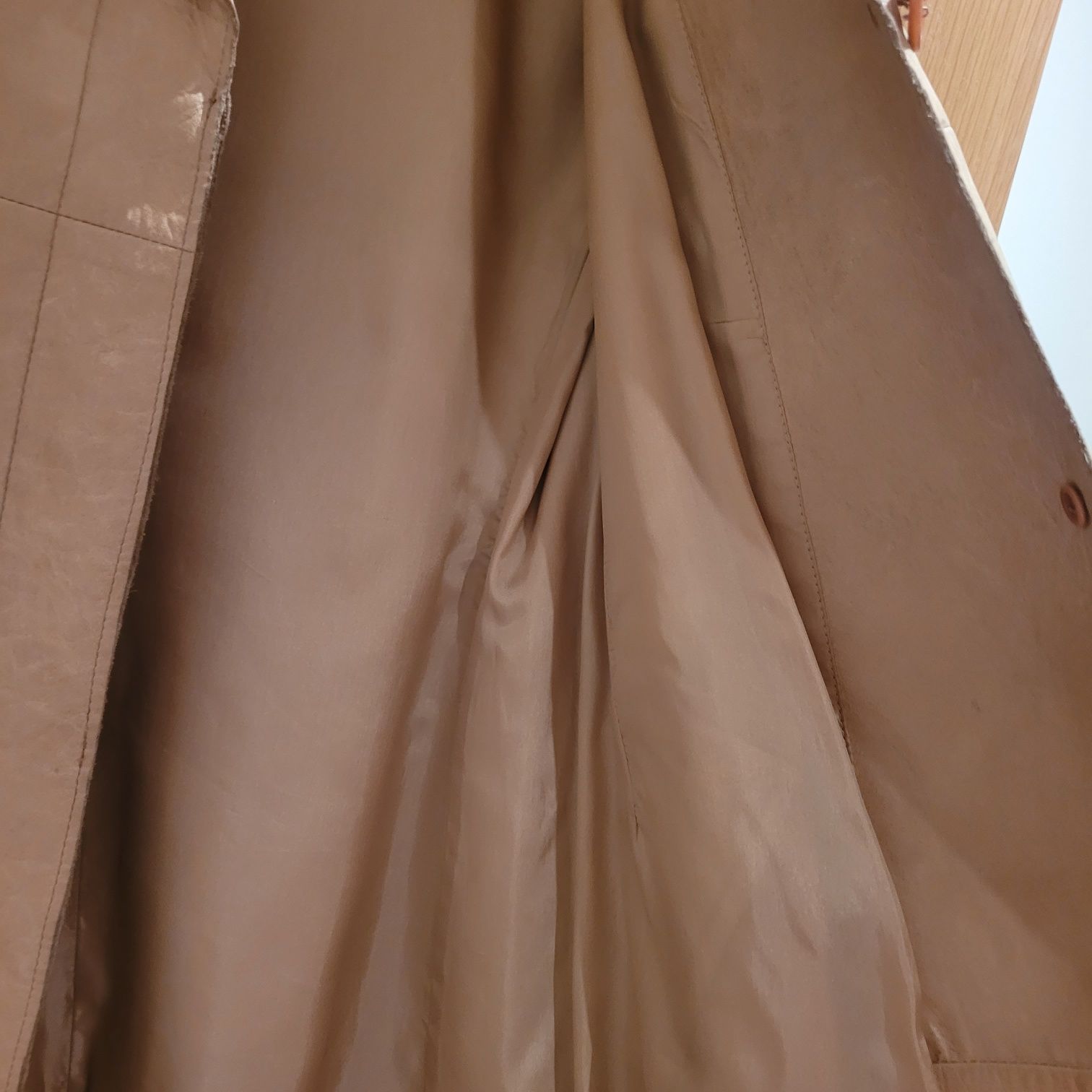 Casaco couro camel, Massimo Dutti