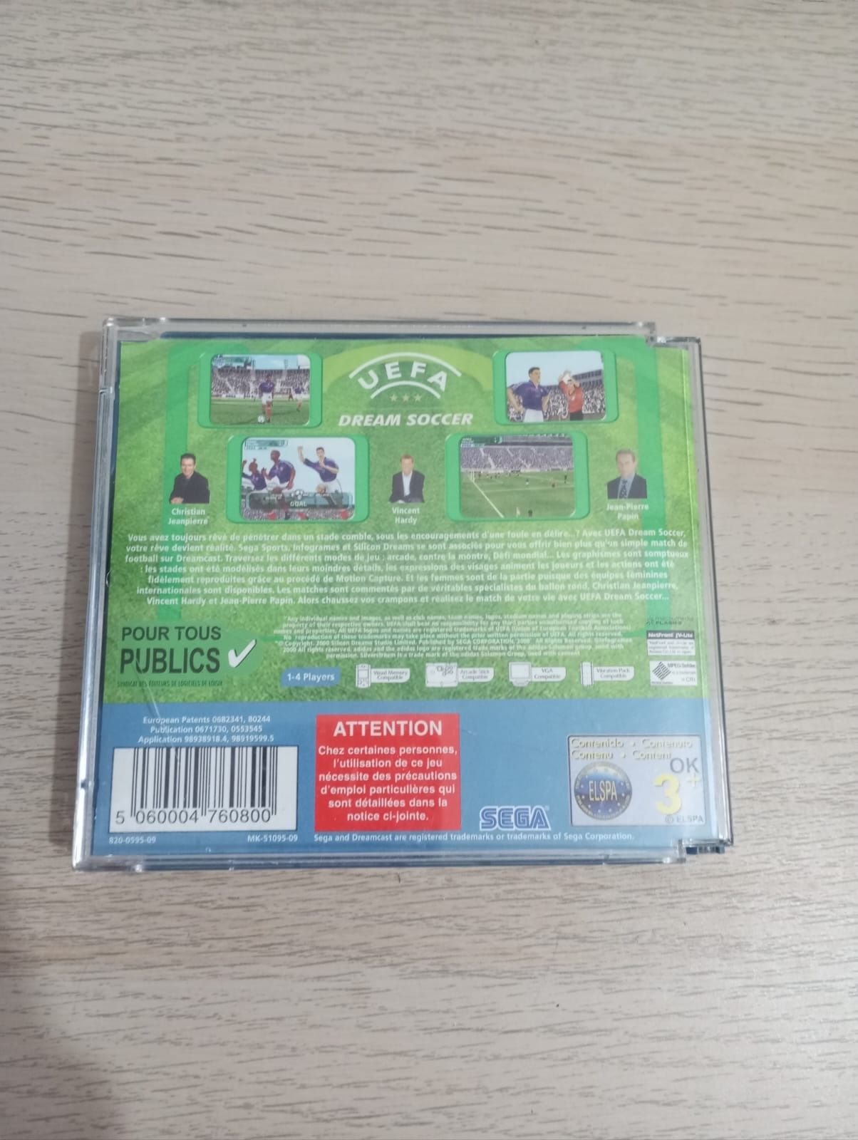 Jogo UEFA Dream Soccer Dreamcast