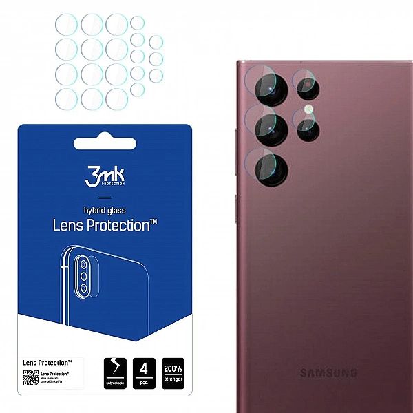 Szkło Hybrydowe 3MK na Aparat do Samsung Galaxy S22 Ultra