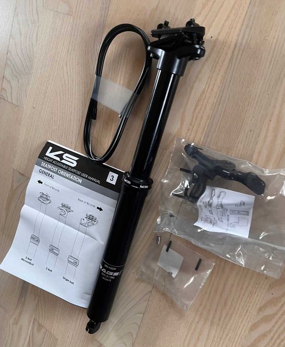 Sztyca KS Rage 31.6 skok 125 wspornik siodla myk manetka transfer yoke