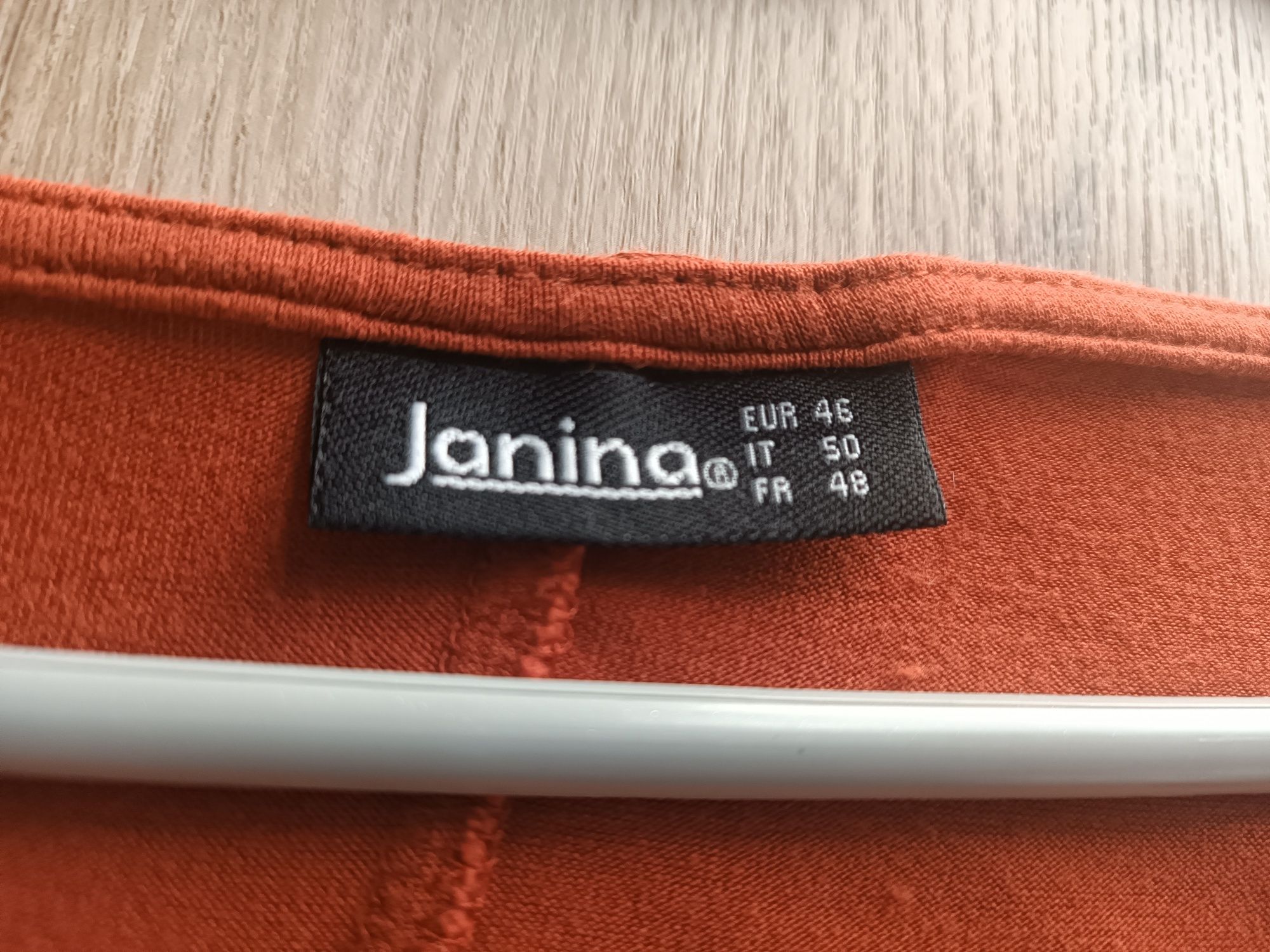 Ruda miedziana koszulka bluzka Janina rozmiar 46 oversize boho