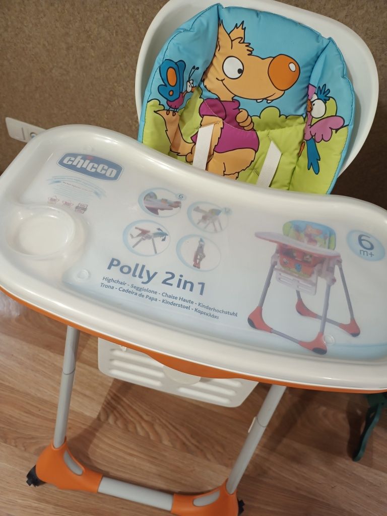 Стульчик для кормления Chicco Polly 2в1