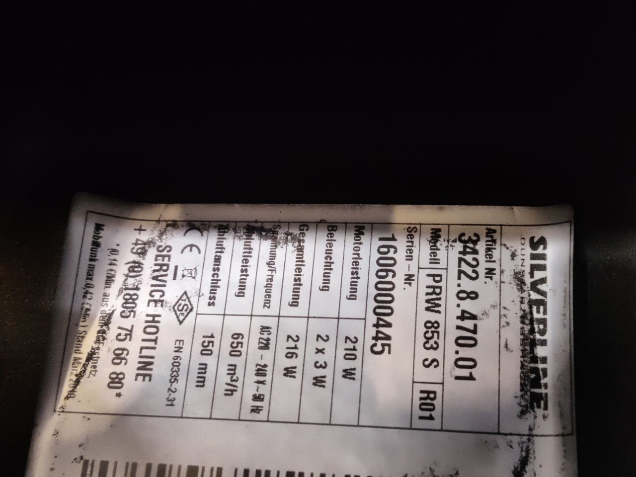 Потужна витяжка 60см SilverLine. Німеччина. Наклонна,Чорне Скло