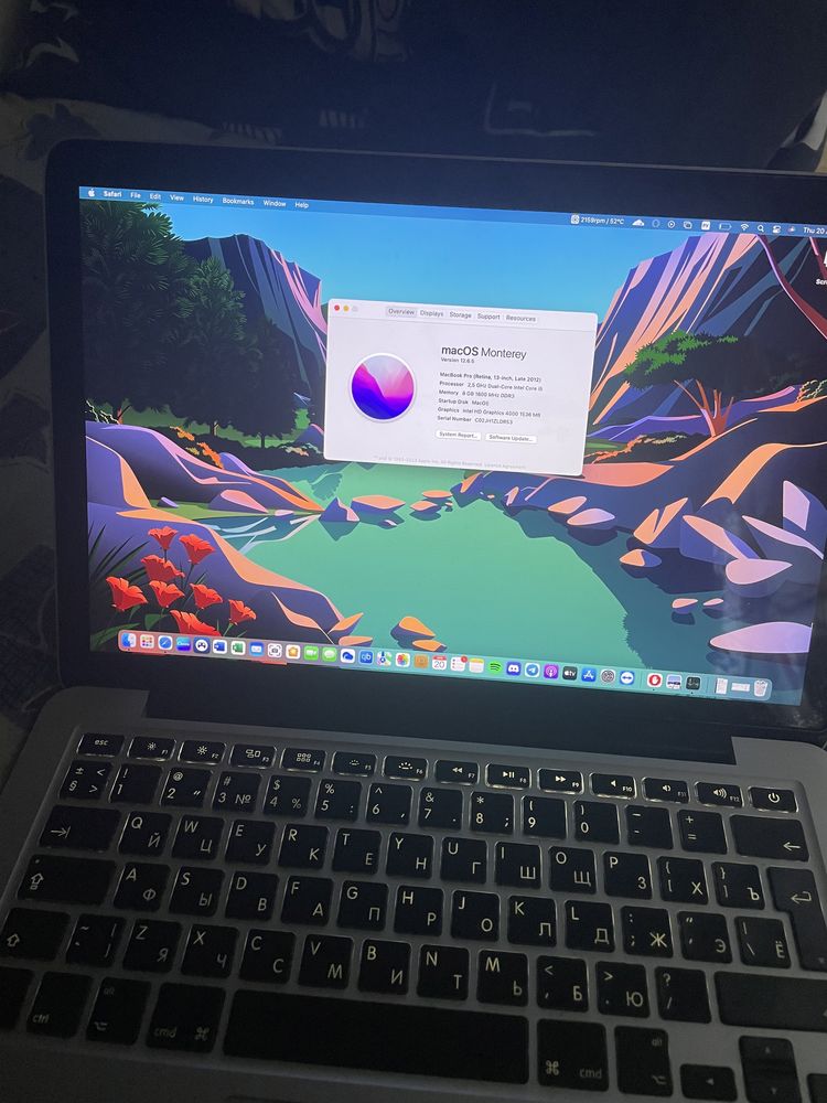 MacBook Pro 13,3” Retina Late 2012 128Гб