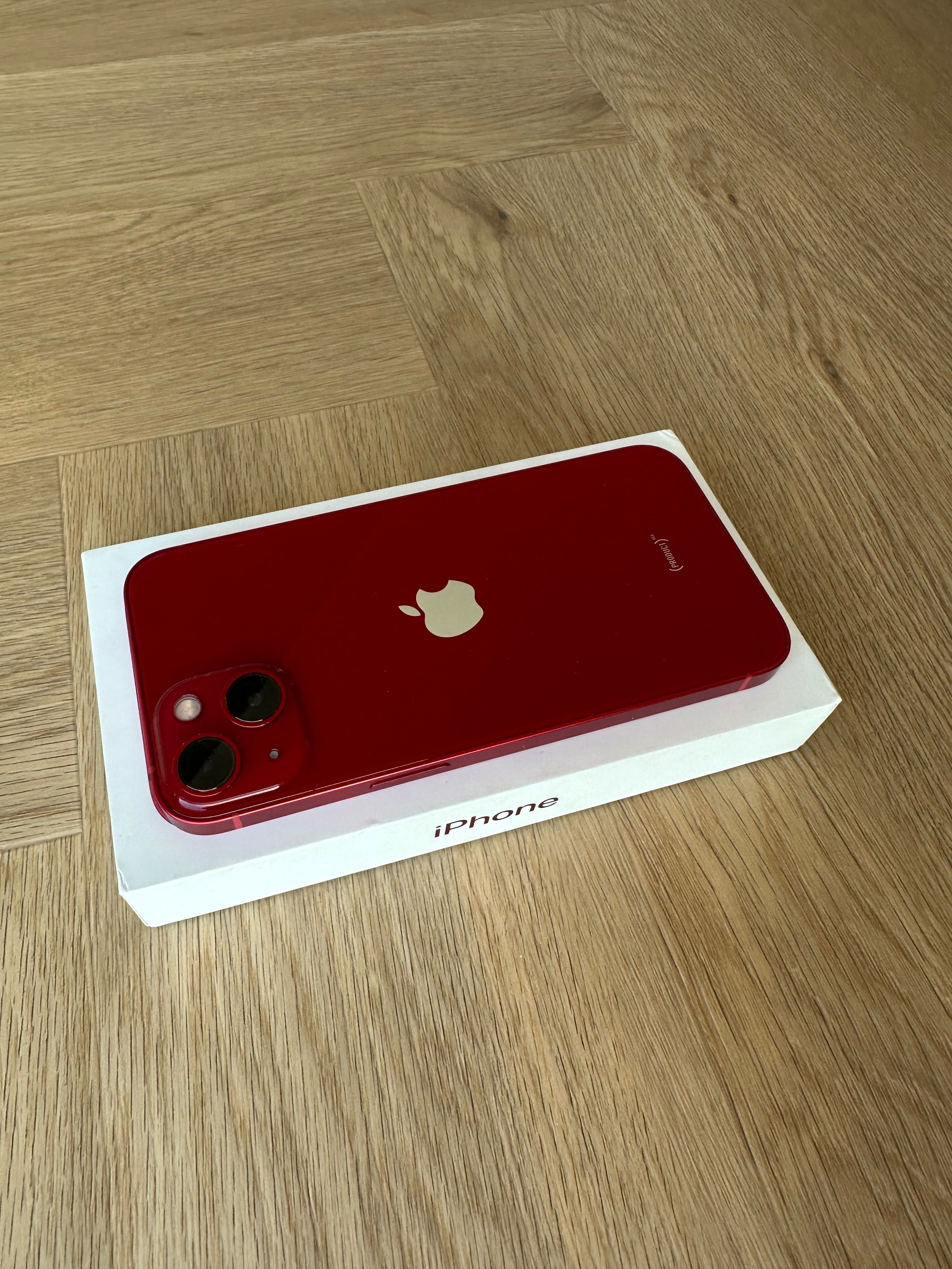 Idealny iPhone 13 128 GB RED w PERFEKCYJNYM stanie!