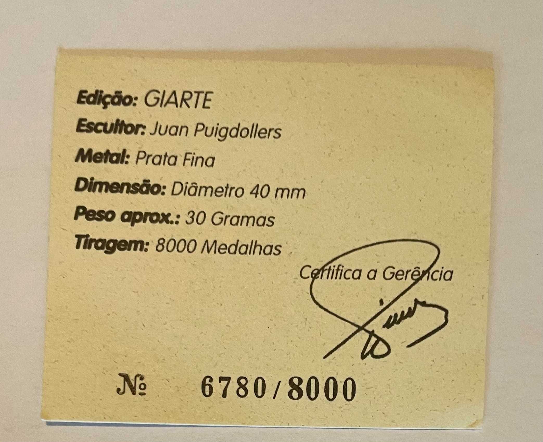 Medalha "Paz Para Timor" Prata 999 – Numerada com Certificado