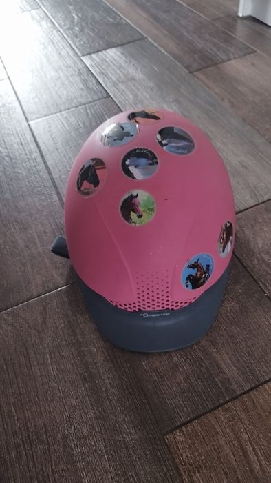 Kask jeździecki Fouganza – rozmiar 49-51, różowy