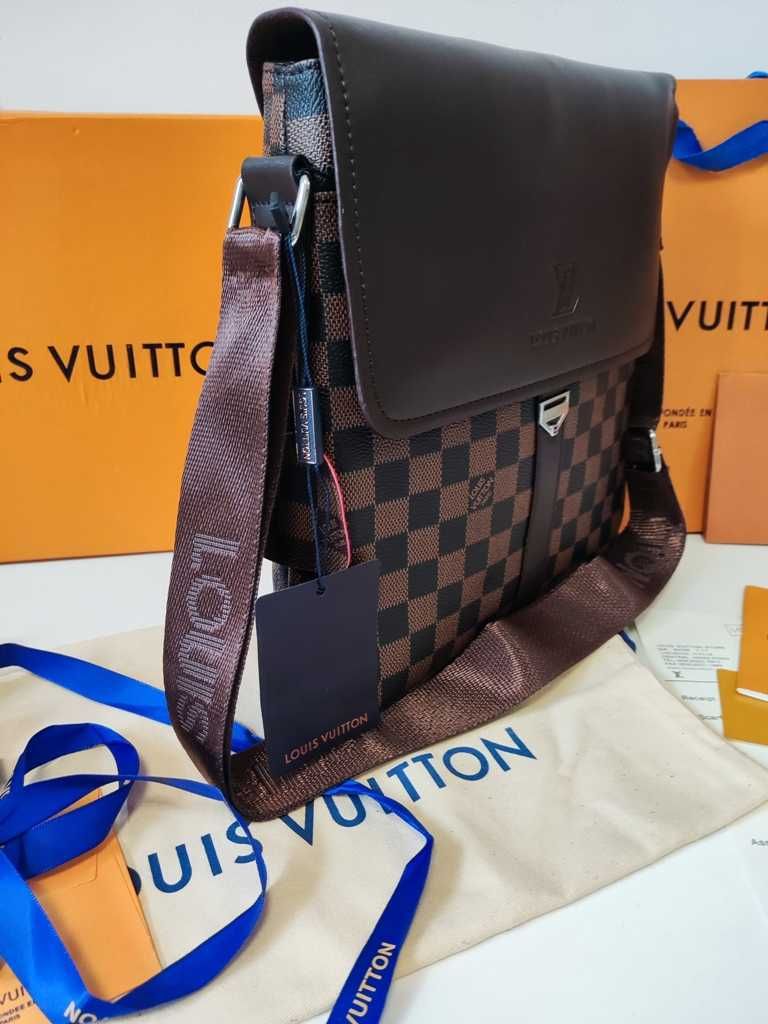 LOUIS VUITTON męska torba Listonoszka, skóra, Francja 61-75