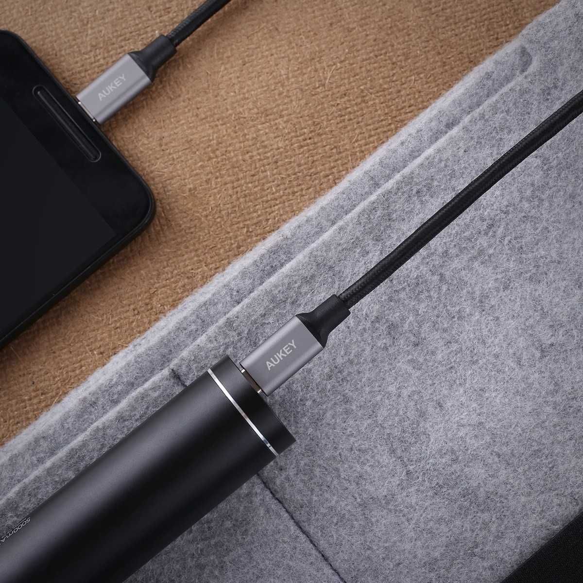 AUKEY CB-CD5 nylonowy kabel USB C - USB C