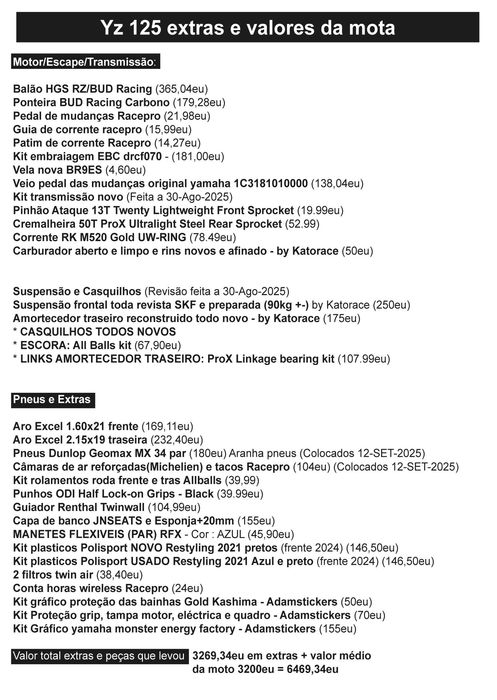 Yamaha yz 125 monster BUD Racing* Extras ultima foto