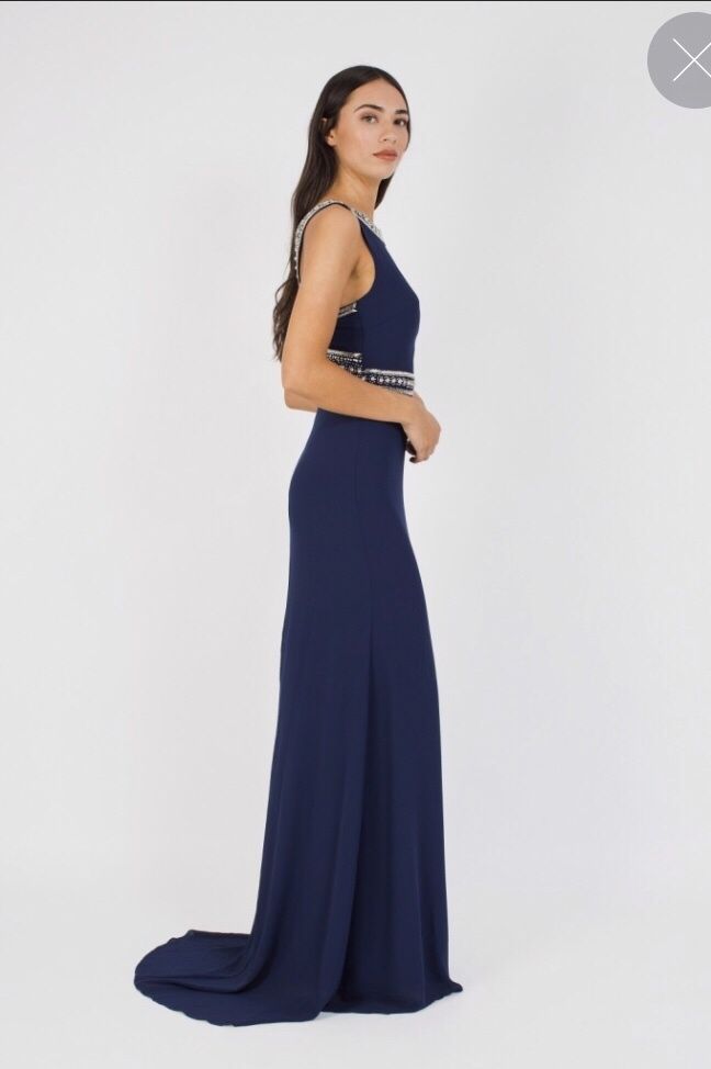 TFNC Akira Navy Maxi Dress 38