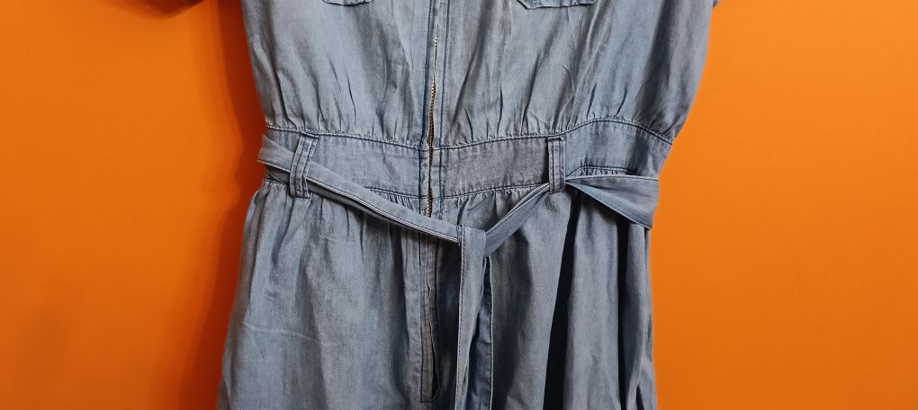 Vestido de ganga com fecho