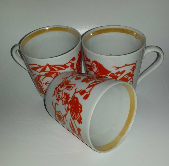 Посуда Лот Детские чашки Сорока-ворона СССР