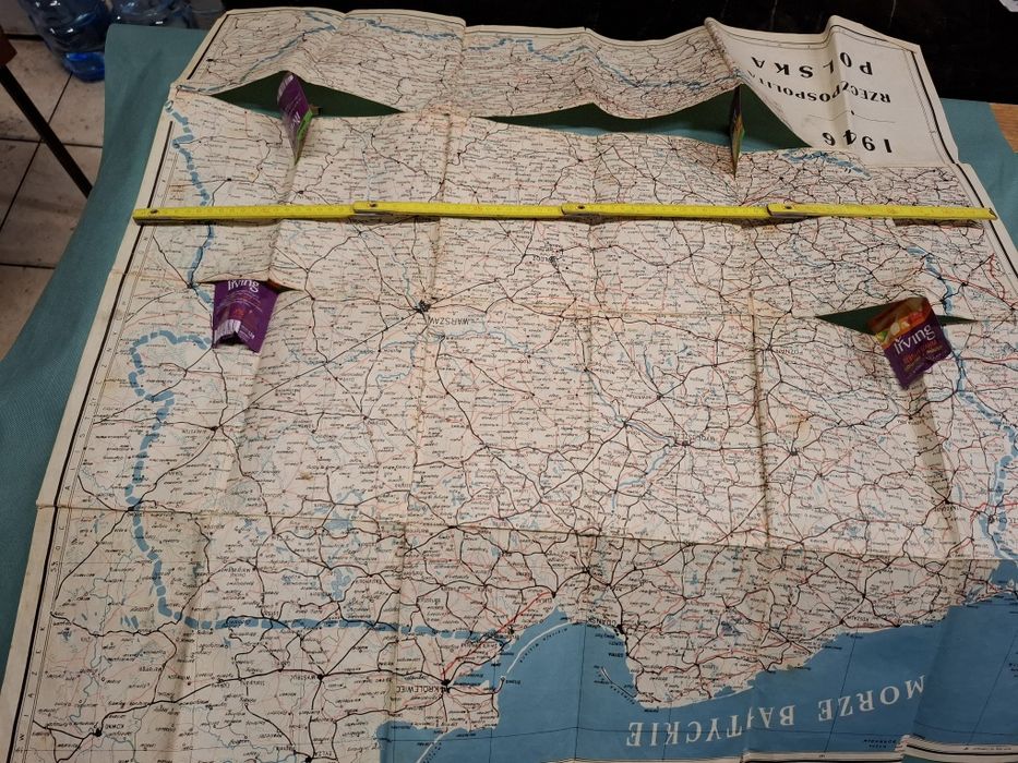 Mapa Polski 1946r.