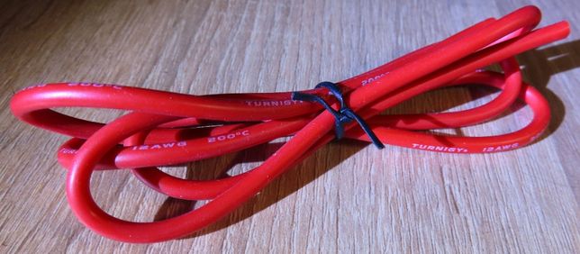 Przewód silikonowy 12AWG Turnigy czerwony rc 1 m